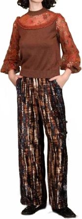 Bl^nk London Lerivina Straight Leg Trouser In Brown