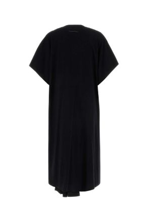 Maison Margiela Womens Black Cotton T-Shirt Dress 900 Exterior: Abiti