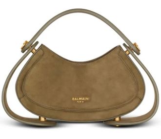 Balmain Khaki Suede Jodie Madame Bag