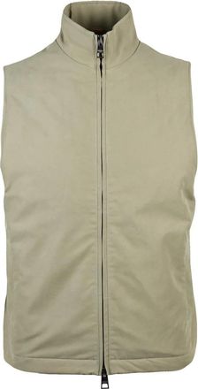 LUIGI BORRELLI NAPOLI Green Quilted Polyester-Blend Gilet