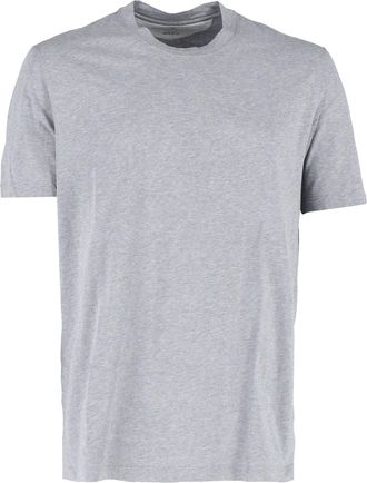 Brunello Cucinelli M&eacute;lange-Effect T-Shirt in Grey Cotton