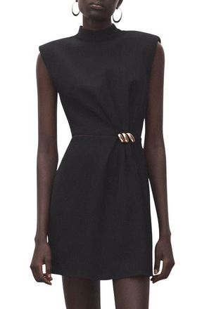 Mango Hardware Detail Dress in Black at Nordstrom, Size 10