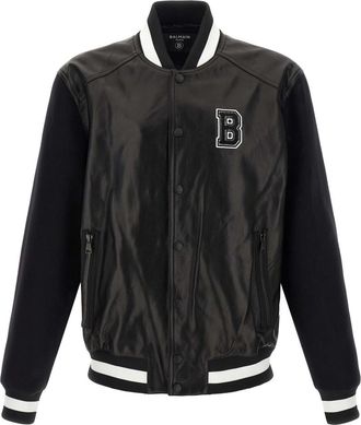 Balmain Black Logo Bomber Jackets