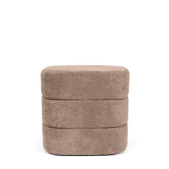 Koketto Home Puff redondeado en color taupe