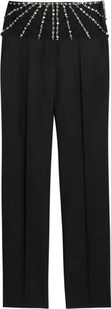 Stella McCartney Pantaloni dritti con cristalli - Nero
