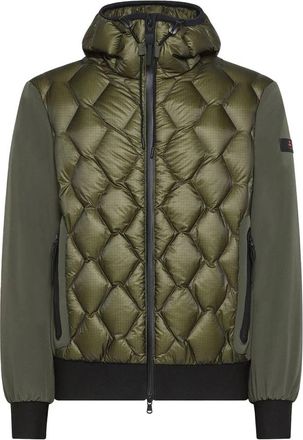 Peuterey Stijlvolle Jas - Heren - Winterjassen - Groen - 2XL - Leer - Jassen