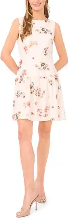Ted Baker Vivian Floral Beaded Sleeveless Drop Waist Dress in New Ivory at Nordstrom, Size 10
