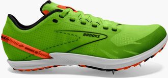 Brooks Mens Draft Xc Running Shoes In Green/ Gecko Red
