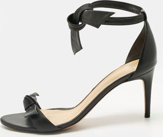 Alexandre Birman Black Leather Clarita Ankle Strap Sandals