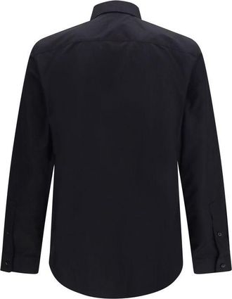 Burberry Mens Black Cotton Dress Shirt
