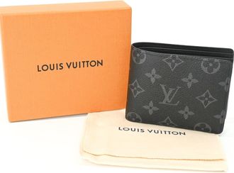 Louis Vuitton Black Monogram Wallet (Bi-Fold) (Pre-Owned)