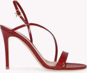 Gianvito Rossi Manhattan 95 Sandal in Red Lamb Leather at Nordstrom, Size 41.5