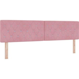 vidaXL Cabecero Led Con Luces De Tiras Led Rosa 90 Cm Terciopelo Vidaxl