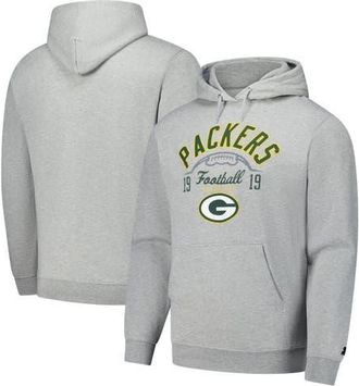 Starter Mens Starter Heather Gray Green Bay Packers Pullover Hoodie at Nordstrom, Size Small