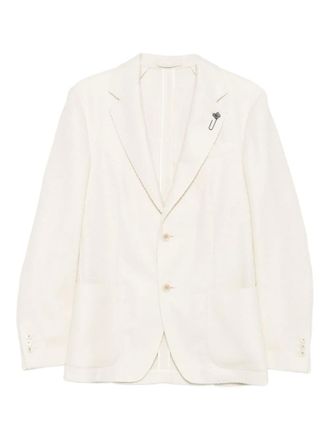 Lardini single-breasted blazer - men - Wool - 50 - Neutrals
