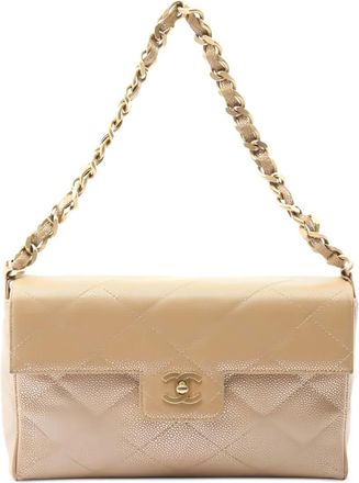 Chanel Matelassé shoulder bag - women - Caviar Leather - One Size - Neutrals