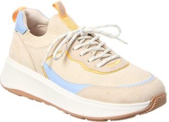 FitFlop Fitflop F-Mode Suede/Knit Flatform Slip-On Laced Sneaker