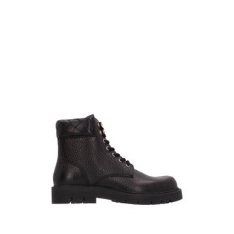 Bottega Veneta Lace-up Boots, male, Black, Size: 8 US Haddock Ankle Boot Grainy Calf