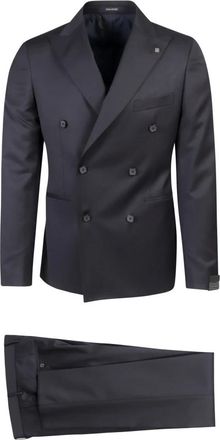 Tagliatore Double Breasted Suit - Heren - Business pakken - Blauw - 2XL - Wol - Kostuums