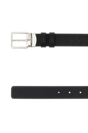 Montblanc Mens Black Leather Reversible Belt 000 Cinture