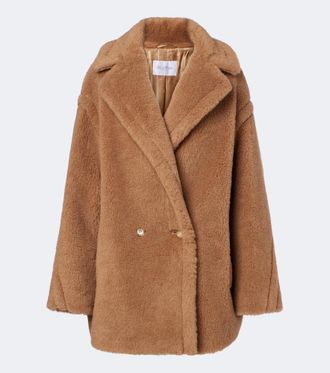 Max Mara Teddy Bear camel hair and silk peacoat