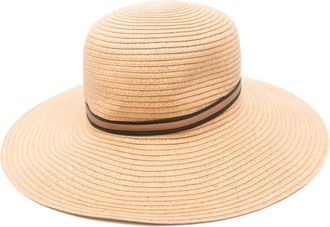 Borsalino Giselle braided papier hat - women - Paper - S - Neutrals