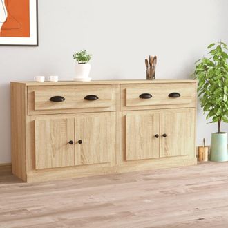 vidaXL Vidaxl - Aparadores 2 Piezas Madera Contrachapada Color Roble Sonoma