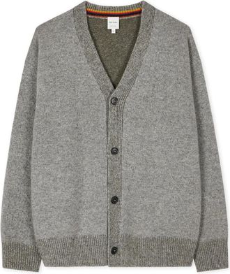Paul Smith Cardigan con collo a V in lana di agnello - Grigio