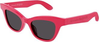Alexander McQueen AM0381S 004 Womens Sunglasses Pink Size 47 - Free RX Lenses - Free RX Lenses