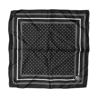 Dolce & Gabbana Silky Scarves, male, Black, Size: ONE SIZE Ms7711-P Polka Dot Square Handkerchief