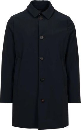 Roberto Ricci Design Zwart Blauw Jas Licht Winddicht Ademend - Heren - Mantel - Blauw - L - Jassen