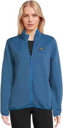 L.L.Bean Airlight Full Zip Jacket Womens Sweater Light Ocean Heather : XL, Polyester