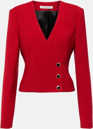 Alessandra Rich Pleated wool blazer