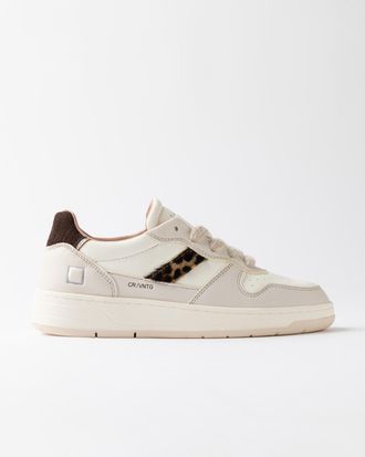 D.A.T.E. court 2.0 vintage ivory-leopard