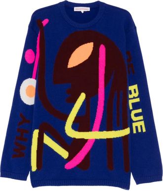 Walter Van Beirendonck Maglione girocollo Why Be Blue
