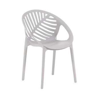 Siediti Fuori e Dentro Set de 6 sillas apilables de resina reforzada grises