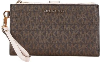 Michael Kors Brown Pink Pvc Leather Wallet (Bi-Fold) (Pre-Owned)