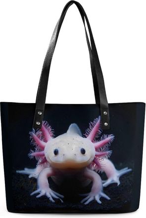 Generic Cute Newt Axolotl Tote Bags for Women Cute Shoulder Purses Handbags