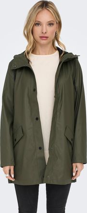 Only Kurzmantel ONLY ONLELISA RAINCOAT OTW NOOS, Damen, Gr. XL, gr&uuml;n (kalamata), Web, Obermaterial: 100% Polyester, unifarben, M&auml;ntel Kurzmantel