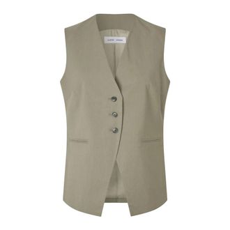 Sams&oslash;e & Sams&oslash;e Vests, female, Green, Size: XS V-Neck Vest