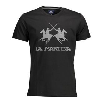 La Martina Tops, Heren, Zwart, 2Xl, Korte Mouw Heren T-shirt Zwart