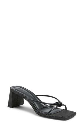 サンダル・ミュール AQUAZZURA BLACK LEATHER BISOUS 85 SANDALS Bisous Mule 85 NERO Aquazzura@ Official