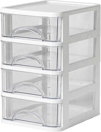 OEM Organiseur Bureau - 4 Tiroirs - Pp Translucide - Pour Rangement Bureau Cosm&eacute;tique Loisirs Cr&eacute;atifs - 23,5 X 18,5 X 14,5 Cm - 1 Pi&egrave;ce