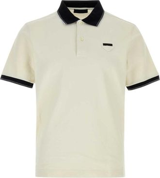 Prada Off White Logo Polo