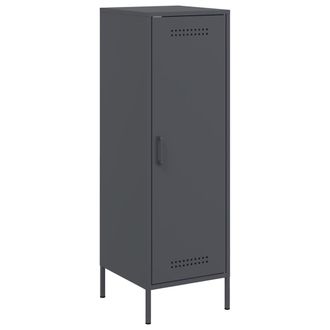vidaXL Aparador De Acero Gris Antracita 36x39x113 Cm Vidaxl