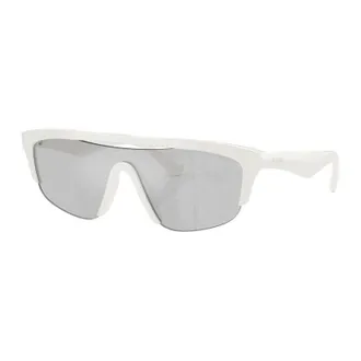 Burberry Square Semi-Rim Sunglasses - White