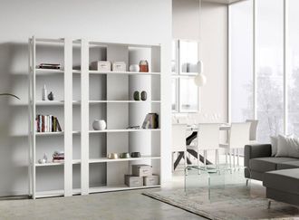 Itamoby Librer&iacute;a De Pared Dise&ntilde;o Moderno Blanco 6 Estantes Casa Oficina Kato C