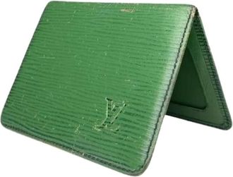 Louis Vuitton Pre-owned Wallets, female, Green, Size: ONE SIZE Pre-owned Vintage Leather Wallet