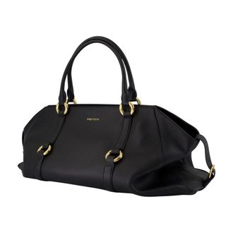 Alexander McQueen Mens Farringdon Maxi Shoulder Bag Black Calfskin
