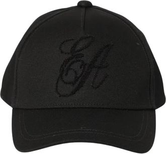 Emporio Armani Canvas Baseball Cap - Dames - Petten - Zwart - ONE Size - Katoen - Accessoires